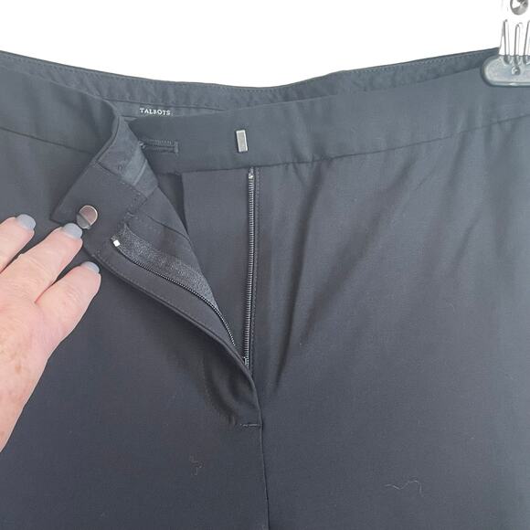 Talbots Women Pants 10 Black Straight Leg Lined Wool‎ Blend Capsule Workwear - Picture 4 of 8